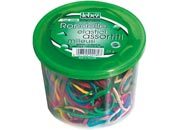 gbc Elastici in gomma, barattolo da 80 gr Colori assortiti, misure assortite LEB2080