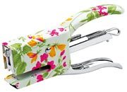 gbc Cucitrice a pinza mini, in metallo stampato, monta il punto 10 cuce fino a 15 fogli. Profondit di cucitura 2,7cm. Fornita con una scatola di 1000 punti colorati. Fantasie assortite LEB2412