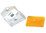 gbc Portabiglietti da visita in polipropilene con chiusura a bottone Formato: 9,5x6x1 cm. Confezione assortita nei colori trasparente, verde, arancio LEB2521