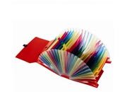 gbc Portadocumenti in robusto PP formato A4, 25 tasche colorate, con portabiglietti da visita LEB2580