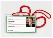 gbc Portabadge con cordoncino Rosso, formato: 105x67 cm LEB31100RB