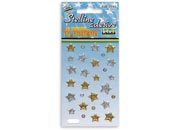 gbc Stelline adesive oro-argento di vari colori, in rilievo, su foglio 9x19,5cm LEB3143