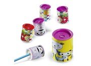 gbc Temperamatite in plastica ad 1 foro corpo contenitore in metallo, fantasie assortite LEB333