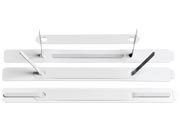 gbc Pressino adesivo in ABS con linguette in metallo Bianco, formato: 15x150 mm LEB360B