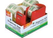 gbc Dispenser per rotoli adesivi da 33 metri colori assortiti, 5 nastri crystal 33m x 19mm in dotazione LEB4608