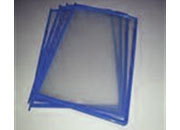 gbc Cartella per portadepliant girevole A4 bordo BLU. In acrilico trasparente. Per portadepliant girevoli modelli 5001, 5011, 5098 LEB5002BL