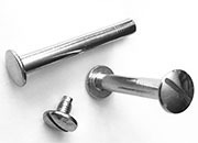 gbc Viti sepolte nichelate, lunghezza mm 50 tornite, diametro 5mm, una testa fissa ed una mobile LEB50050