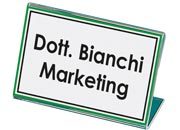 gbc Targhetta portanome in acrilico per scrivania Formato: 100x65 mm LEB50980