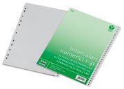 gbc Intercalari 1-31, a tasti numerici in polipropilene PP formato A4 (21x29,7cm), perforazione universale, 31 fogli LEB5409