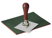 gbc Sottotimbro LAUFER in caucci� naturale Formato: 23x17 cm, spessore 5 mm LEB6523