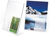 gbc Portadepliant DOPPIO in acrilico a disposizione VERTICALE Formato 23x31cm.  Con secondo scomparto portadepliant 10x10cm. Ideale per ogni tipo di comunicazione LEB7094