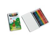 gbc Scatola in metallo con 12 pastelli esagonali di 18 cm Nuova mina extra diametro 3 mm LEB7542