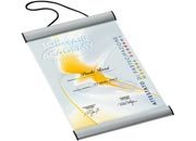 gbc Portadepliant da appendere in acrilico con bloccafogli in alluminio Formato: 21,5x33cm. Completo di accessori per appendere,  LEB7811