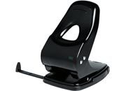 gbc Perforatore a 2 fori in metallo, con guida regolabile NERO, perfora fino a 60 fogli (6mm) con sforzo ridotto del 40%, foro diametro 6mm, distanza tra i fori 8cm. Apertura facilitata per svuotamento, targhetta personalizzaboile, sistema di chiusura semiautomatico LEB860