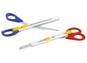 gbc Cutter-forbice con lama intercambiabile (cod. MB-301) altezza lama 9 mm. Lunghezza forbice 16 cm LEB903