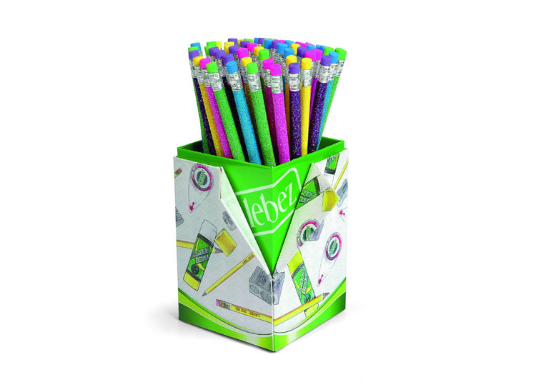 gbc Matite glitter con gomma colori assortiti LEB926