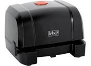gbc Perforatore ELETTRICO a 2 fori, con guida regolabile NERO, perfora fino a 12 fogli (1,2mm), foro diametro 6mm, distanza tra i fori 8cm. Funziona con alimentatore a 200v incluso oppure con 6 batterie AA (non incluse) LEB9402