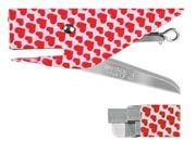 gbc Mini cucitrice a pinza Molho Leone Red Heart in acciaio stampato, utilizza punti passo 10, compresa scatola da 400 punti con la stessa fantasia della cucitrice, linea Funny desk by Molho Leone MOL61020