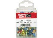 gbc Puntine ricoperte in plastica colorata colori assortiti, scatola appendibile MOL75235