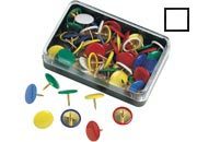 gbc Puntine ricoperte in plastica colorata BIANCO, scatola appendibile MOL75525