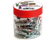 gbc Mollette per fioristi, 35mm colori assortiti, barattolo da 80 mollette MOL78575