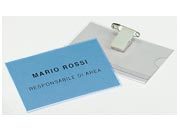 gbc Portanome congresso 55x90mm, con clip e spilla MOL79300