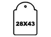 gbc Etichette con filo, 28x43mm filo e cartoncino color bianco. Ideali per gioiellerie, ottici, ecc. api391, api7012, A391, A7012, 87112, 87012 MOL87012