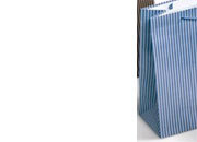 gbc Shopper a righe 26x32,7cm, spessore 13cm BLU.  Con bigliettino integrato nel manico NIJ4333BL