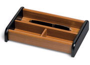 gbc Base portapenne da scrivania in legno bicolore, vari scomparti NIJ5417