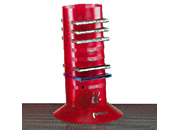 gbc Porta CD a torre ROSSO. Plastibor Permette linserimento di 8 CD-ROM. Facile consultazione dei CD contenuti, ingombri ridotti. In polipropilene trasparente colorato PLS14601r