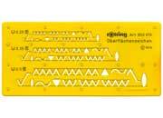 gbc Mascherina normografo per Rapidograph Oberflachenzeichen, 850615 per penna 0,25, 0,35, 0,50. Made in Germany ROR850615
