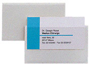 gbc Porta biglietti da visita autoadesivi 5,5x9cm ETICARD T TRASPARENTI. Per non perdere i vostri biglietti da visita. Applicabili su depliant, cataloghi, listini, offerte, cartelle, valigette, borse, mazzi di fiori SEI318103