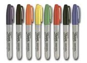 gbc Marcatore sharpie blu permanente p.fine Marcatore a forma di penna con inchiostro a rapida essicazione, resistente all`acqua. scrive su quasi tutte le superfici. tratto 1mm SHRS0810950