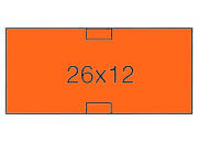 gbc Etichette 26x12 per prezzatrice Towa ARANCIO fluorescente, adesivo PERMANENTE, per prezzatrice Towa gw SOG350GWar