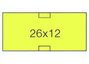 gbc Etichette 26x12 per prezzatrice Towa GIALLO fluorescente, adesivo PERMANENTE, per prezzatrice Towa gw SOG350GWgi