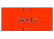 gbc Etichette 26x12 per prezzatrice Towa ROSSO fluorescente, adesivo PERMANENTE, per prezzatrice Towa gw SOG350GWro
