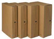 gbc ScatolaProgetto dorso6cm, exxe FSC starline Scatola archivio con bottone. struttura in cartone fsc colore avana da 1.28mm. all'interno di ogni scatola sono presenti 4 etichette adesive blu, rosso, verde, giallo. formato esterno 26x36cm formato utlie 25x35cm dorso 6cm STA1406