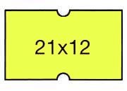 gbc Etichette mm21x12, prezzatrice, PERMANENTE, GIALLOfluorescente    (12x21), per prezzatrice  GS, GM, Motex 5500 Sog350gsgi
