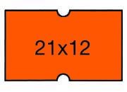 gbc Rotolo etichette mm21x12 (12x21), per prezzatrice GS, GM, Motex 5500 ROSSO fluorescente permanente Sog350gsro