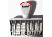 gbc TRODAT 1010-1546 datario numeratore Timbro manuale con 6 cifre numeriche in combinazione con la data. Lo strumento ottimale per l'organizzazione dell'ufficio. Semplice regolazione della data tramite ruotine di avanzamento TROTR0240