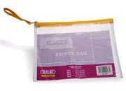 gbc Busta in PVC trasparente-rete con chiusura  a cerniera zip, dimensioni 24x33cm, per contenere documenti formato a4,  WILxr3