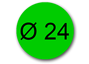 wereinaristea Bollini autoadesivi, CartaVERDE, diametro 24 in foglietti formato A5 (148x210mm), 40 etichette per foglio API114321