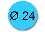 wereinaristea Bollini autoadesivi, CartaAZURRO, diametro 24 in foglietti formato A5 (148x210mm), 40 etichette per foglio API114322