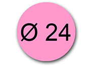wereinaristea Bollini autoadesivi, CartaROSA, diametro 24 API114328.