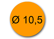 wereinaristea Bollini autoadesivi, CartaARANCIONE, diametro 10,5 in rotolo da 5192 etichette.