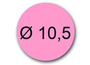 wereinaristea Bollini autoadesivi, CartaROSA, diametro 10,5 API11479.