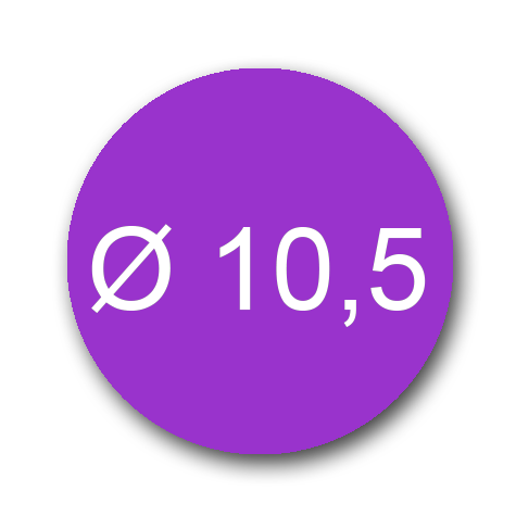 wereinaristea Bollini autoadesivi, CartaVIOLA, diametro 10,5 in rotolo da 5192 etichette.