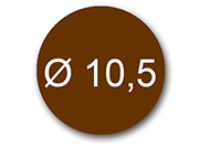 wereinaristea Bollini autoadesivi, CartaMARRONE, diametro 10,5 API11481.
