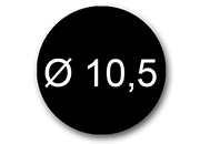 wereinaristea Bollini autoadesivi, CartaNERA, diametro 10,5 in rotolo da 5192 etichette API11482