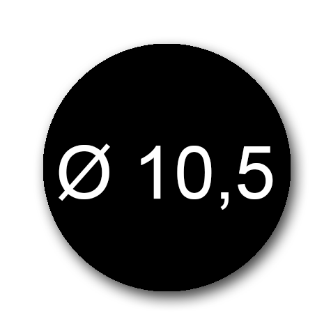 wereinaristea Bollini autoadesivi, CartaNERA, diametro 10,5 in rotolo da 5192 etichette.